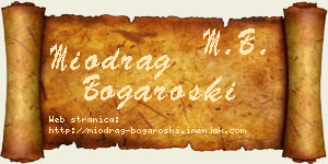 Miodrag Bogaroški vizit kartica